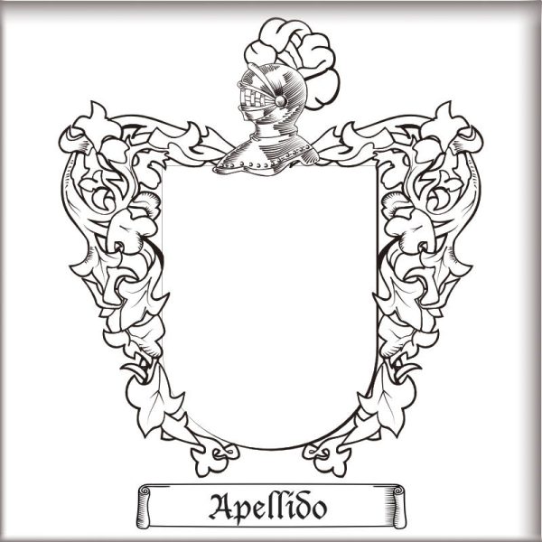Azulejo con un escudo heráldico