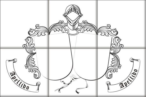 Azulejo con dos escudos heráldicos