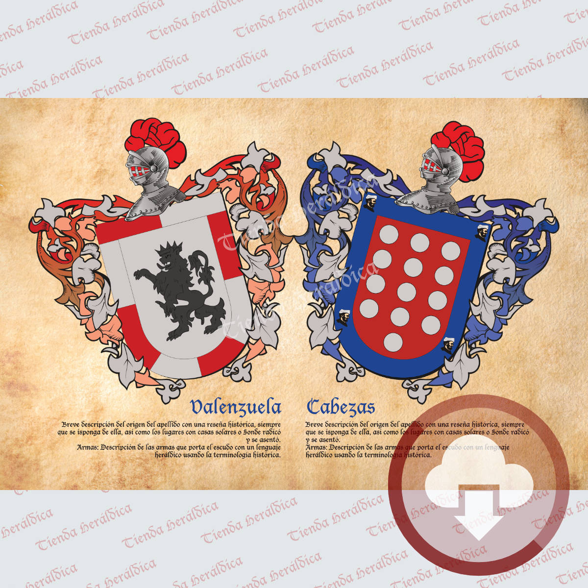 Escudo Heráldico Digital Doble