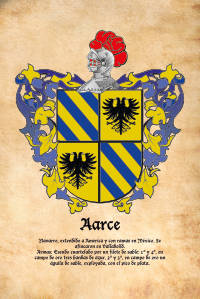 Escudo heráldico del apellido AARCE