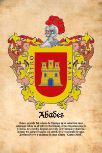 Escudo heráldico del apellido ABADES