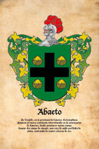 Escudo heráldico del apellido ABAETO