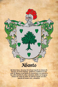 Escudo heráldico del apellido ABANTO