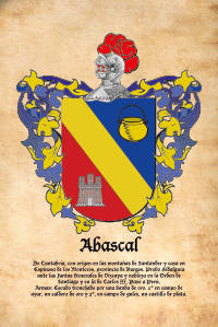 Escudo heráldico del apellido ABASCAL