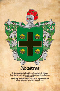 Escudo heráldico del apellido ABASTRAS