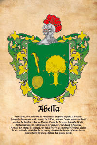 Escudo heráldico del apellido ABELLA