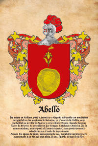 Escudo heráldico del apellido ABELLO