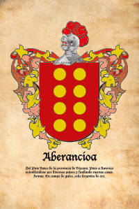 Escudo heráldico del apellido ABERANCIOA