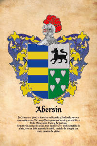 Escudo heráldico del apellido ABERSIN