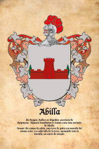 Escudo heráldico del apellido ABILLA