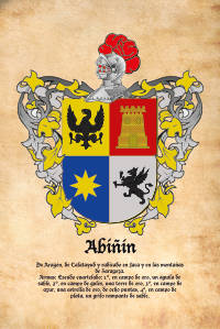 Escudo heráldico del apellido ABIÑIN