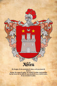 Escudo heráldico del apellido ABLEU