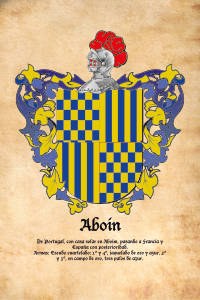 Escudo heráldico del apellido ABOIN