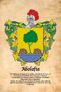 Escudo heráldico del apellido ABOLAFIA