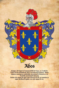 Escudo heráldico del apellido ABOS