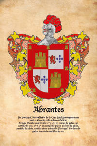 Escudo heráldico del apellido ABRANTES