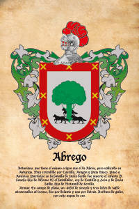 Escudo heráldico del apellido Abrego
