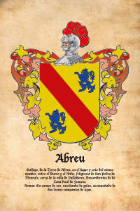 Escudo heráldico del apellido ABREU