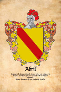 Escudo heráldico del apellido ABRIL