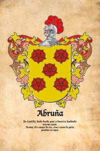 Escudo heráldico del apellido ABRUÑA