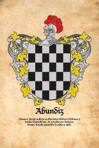 Escudo heráldico del apellido ABUNDIZ