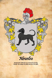 Escudo heráldico del apellido ABUNDO