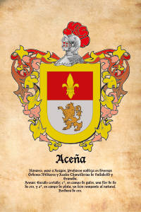 Escudo heráldico del apellido ACEÑA