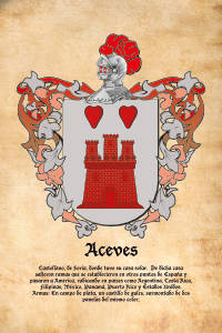 Escudo heráldico del apellido ACEVES