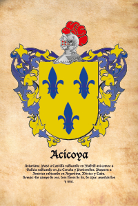 Escudo heráldico del apellido Acicoya