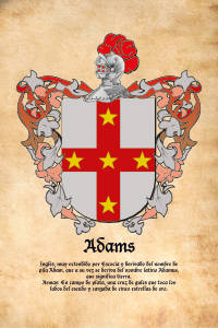 Escudo heráldico del apellido ADAMS
