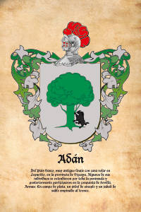 Escudo heráldico del apellido ADAN