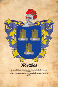 Escudo heráldico del apellido ADRADOS