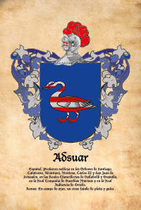 Escudo heráldico del apellido ADSUAR
