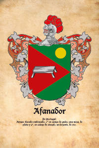 Escudo heráldico del apellido AFANADOR