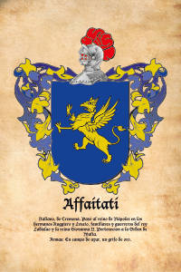 Escudo heráldico del apellido AFFAITATI