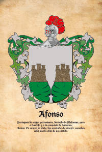 Escudo heráldico del apellido AFONSO