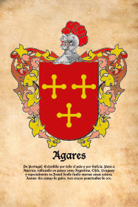 Escudo heráldico del apellido AGARES