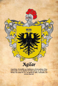 Escudo heráldico del apellido AGILAR