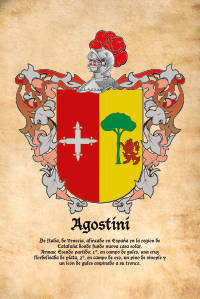 Escudo heráldico del apellido AGOSTINI