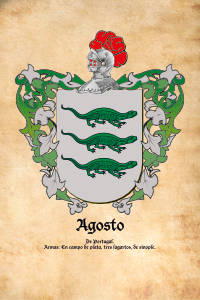 Escudo heráldico del apellido AGOSTO