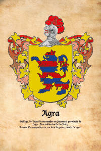 Escudo heráldico del apellido AGRA