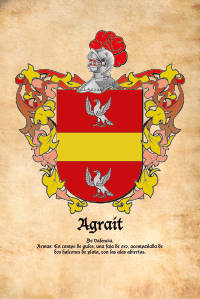 Escudo heráldico del apellido AGRAIT