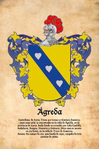 Escudo heráldico del apellido AGREDA