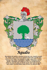Escudo heráldico del apellido AGUADO