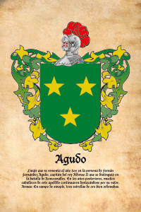 Escudo heráldico del apellido AGUDO