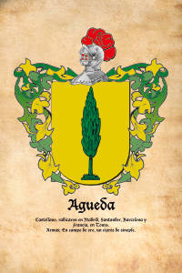 Escudo heráldico del apellido AGUEDA