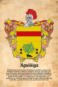 Escudo heráldico del apellido AGUIÑIGA