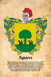 Escudo heráldico del apellido AGUIRRE