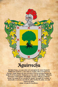 Escudo heráldico del apellido AGUIRRECHU