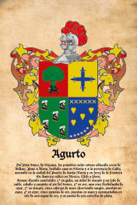 Escudo heráldico del apellido AGURTO